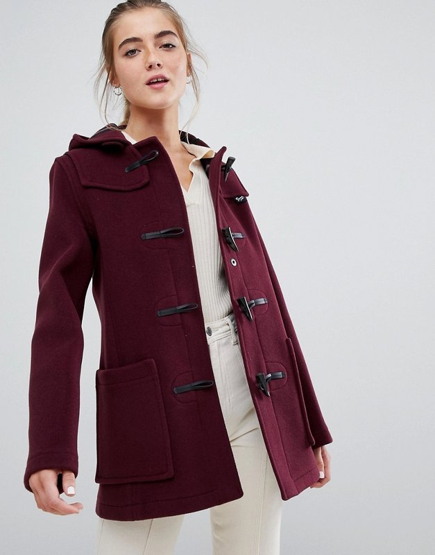 Burgundy Duffle Coat