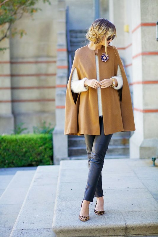 Beige Cape Coat