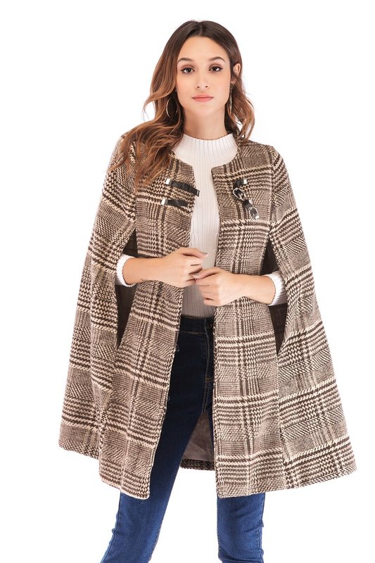 Suriin ang Tweed Cape Coat