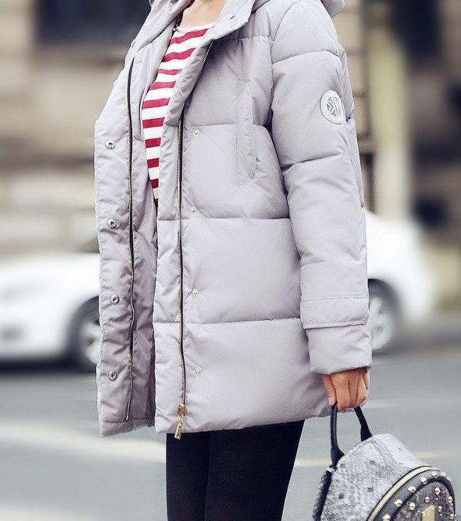 Grey puffer jacket