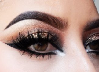 Maquillage de soirée pour les yeux bruns