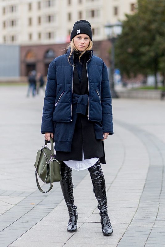 Navy down jacket