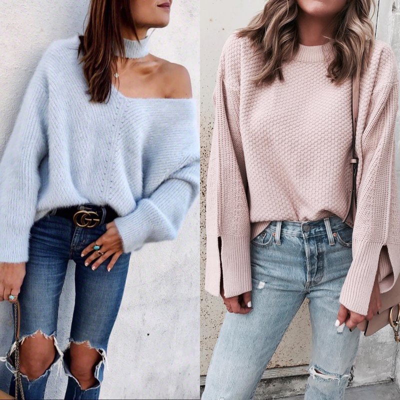 Des looks féminins dans un pull