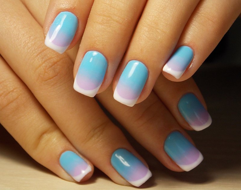 French gel polish: gradient