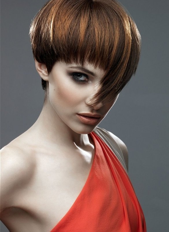 Asymmetric haircut girl