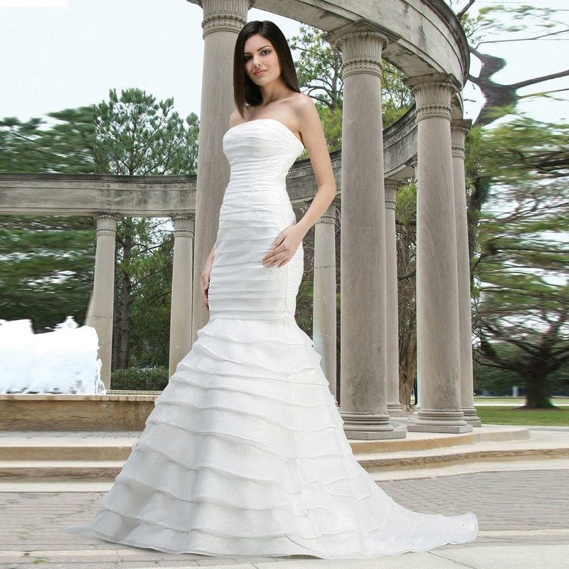 White Mermaid Wedding Dress Sa Skirt