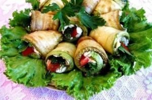 Rouleaux de courgettes