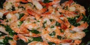 Pâtes aux crevettes à la crème