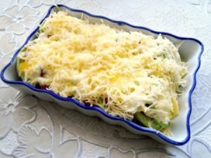 Casserole de courgettes à la tomate et au fromage