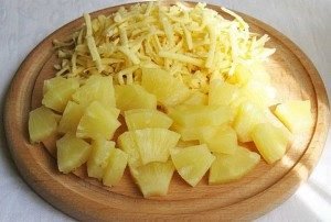 Salade à l'ananas et poitrine de poulet