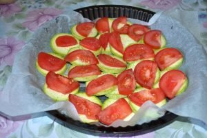 Courgettes aux tomates et au fromage