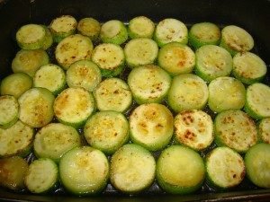 Courgettes aux tomates au four