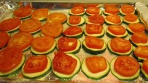 Courgettes aux tomates et au fromage