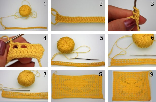 Serviettes en crochet pour débutants