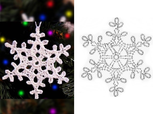 Crochet snowflakes