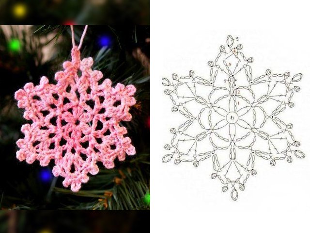 Crochet snowflakes