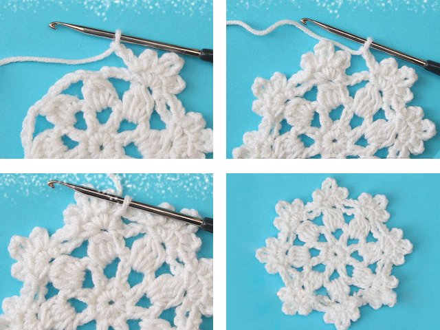 Crochet snowflakes