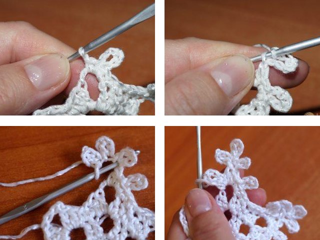 Crochet snowflakes