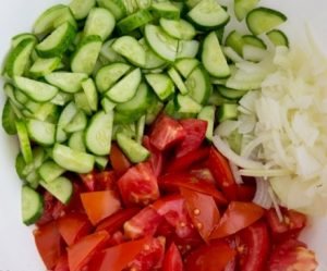 Tomato at Cucumber Salad