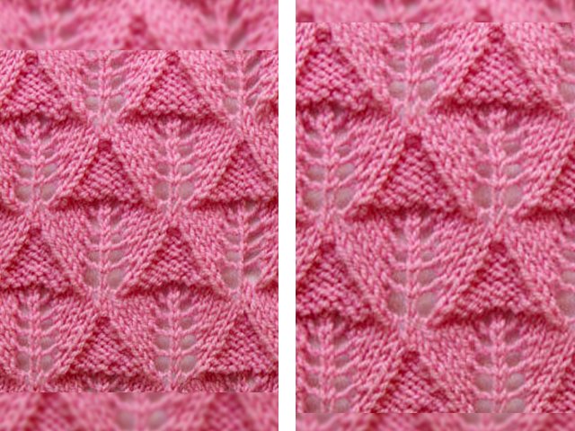 Tricot jacquard: schémas et description