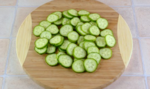 Radish, Cucumber at Greens Salad