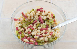 Pinausukang Sausage Bean Salad