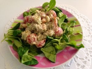 Salade d'avocat et de crevettes