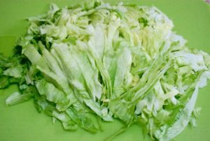 Iceberg Salad kasama ang Mga Karot at Celery