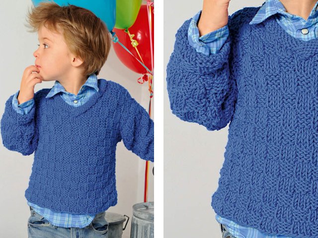 Pagniniting sweater para sa isang batang lalaki