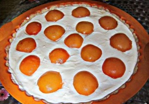 Apricot curd cake