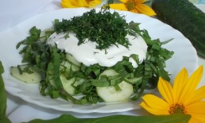 Salade d'Oseille au Concombre