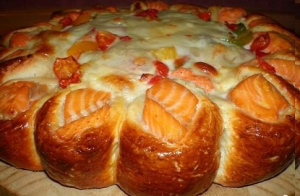 Pink salmon pie