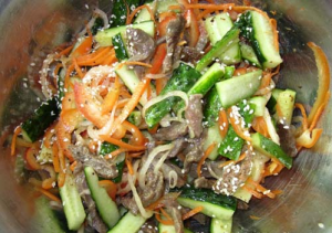 Beef at Cucumber Salad