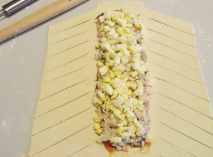 Tarte au poisson en pâte feuilletée