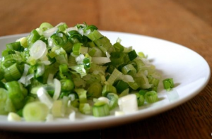 Salade d'oignons verts