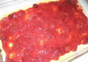 Strawberry jam tart