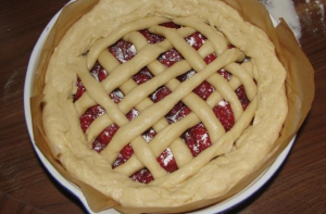 Tarte aux fraises et au fromage cottage