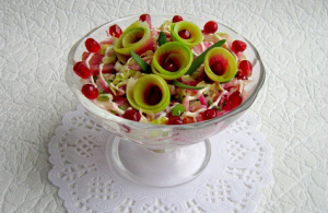 Salade de viande avec radis de melon d'eau et chou de Chine