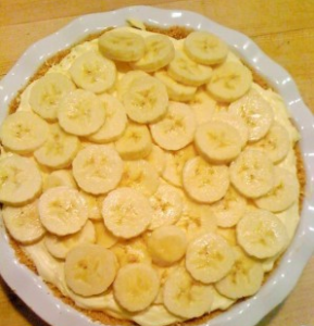 Tarte au pouding à la banane