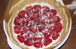 Tarte aux fraises et au fromage cottage