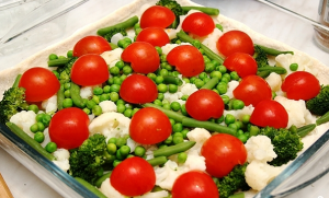 Tarte colorée aux légumes