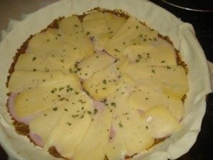 French pie na may ham at keso