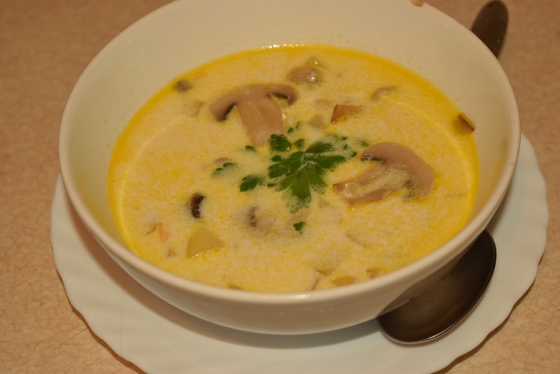 Soupe Aux Champignons Et Au Fromage