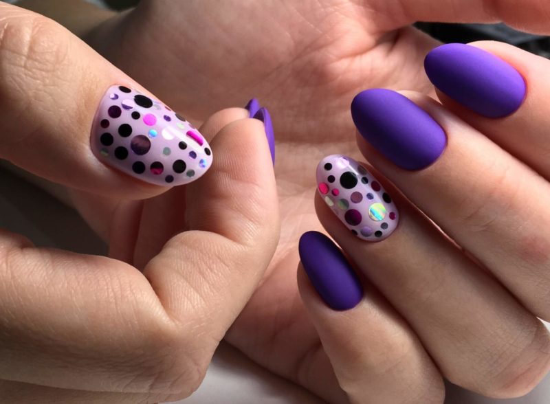 Ongles violets avec camifibuki