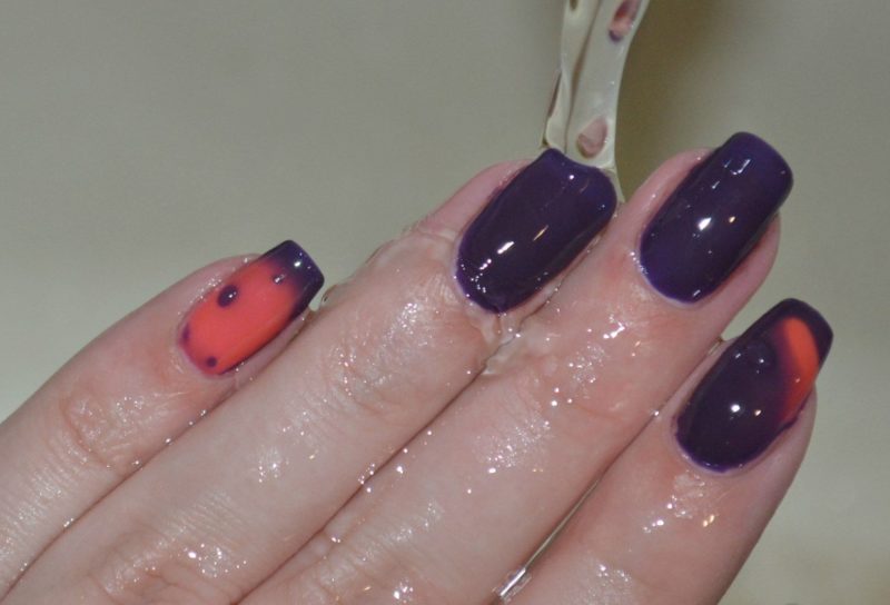 Vernis thermique orange-violet