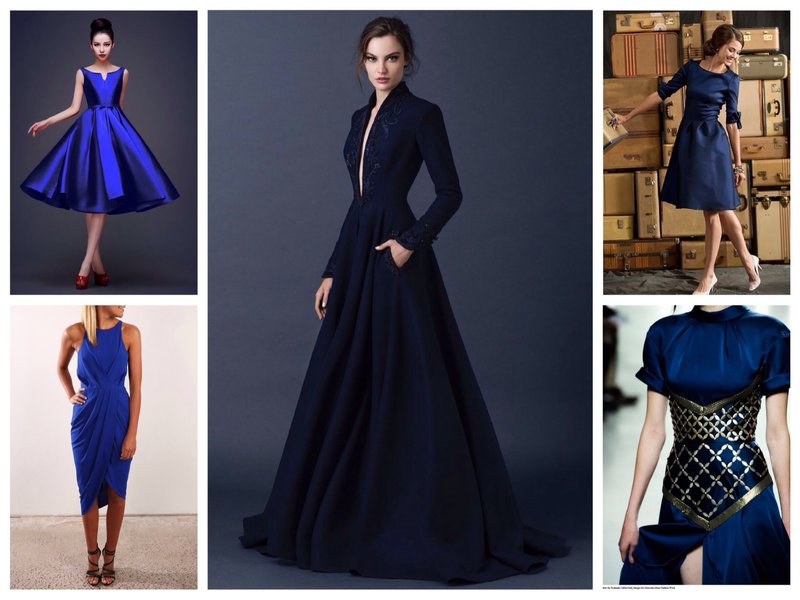 Navy dresses para sa mga batang babae Taurus