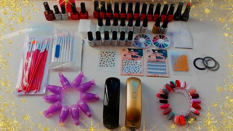 Mga materyales para sa manikyur gel polish