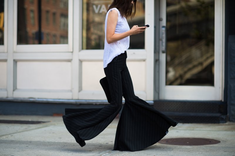 Long flared pantalon