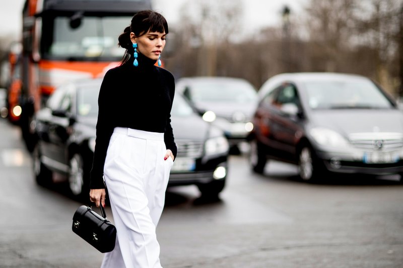 Pantalon Blanc Taille Haute