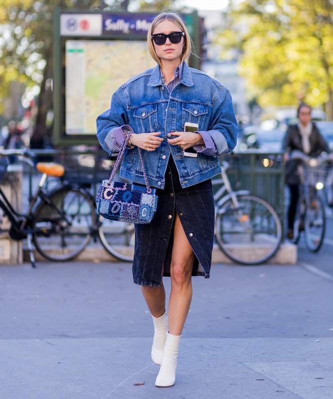 Oversized denim jacket